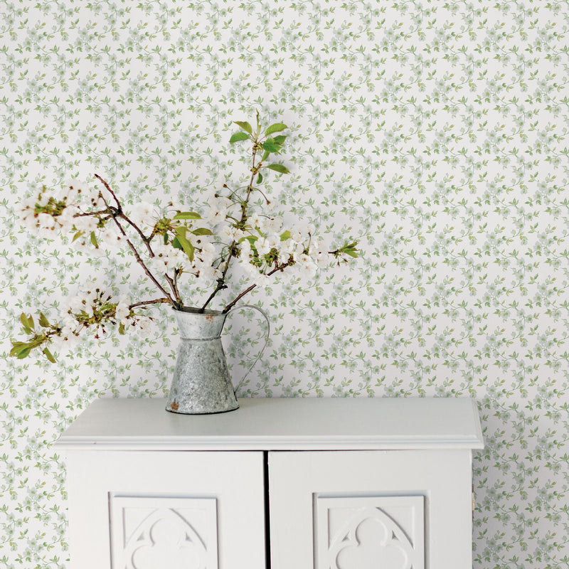 media image for Anemone Mini Duck Egg Wallpaper from the Secret Garden Collection by Galerie Wallcoverings 289
