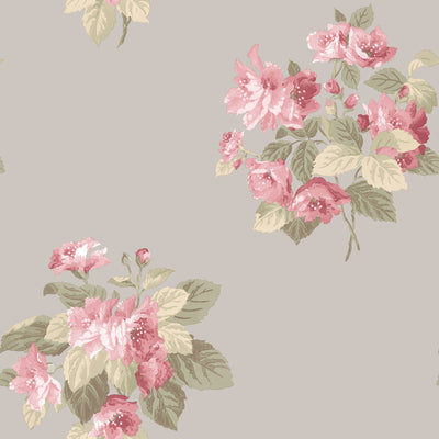product image for Classic Bouquet Taupe/Raspberry Wallpaper from the Secret Garden Collection by Galerie Wallcoverings 47