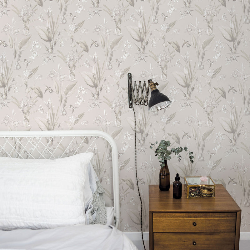 media image for Cottage Botanical Beige Wallpaper from the Secret Garden Collection by Galerie Wallcoverings 265