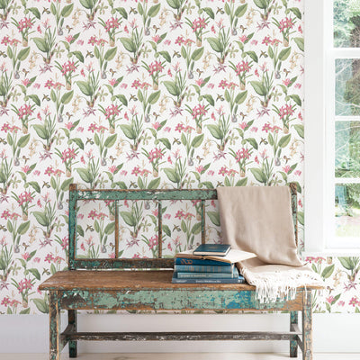 product image for Cottage Botanical Pink Wallpaper from the Secret Garden Collection by Galerie Wallcoverings 49