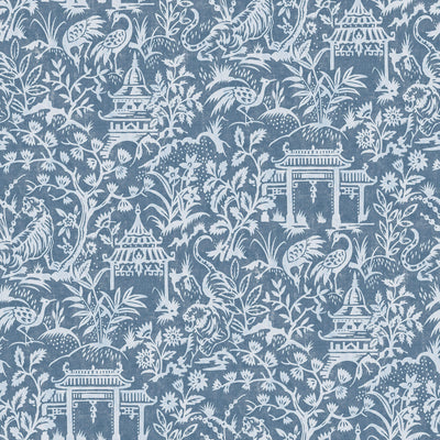 product image of sample garden toile blue wallpaper from the secret garden collection by galerie wallcoverings 1 517