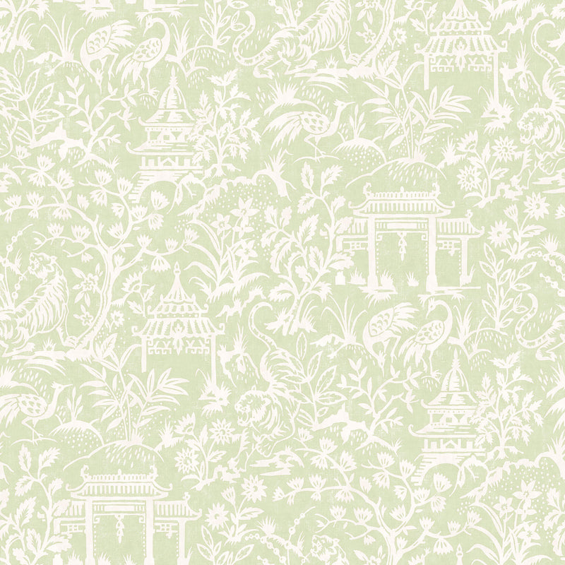 media image for Garden Toile Green Wallpaper from the Secret Garden Collection by Galerie Wallcoverings 277