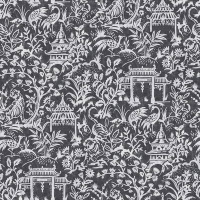 product image of sample garden toile black wallpaper from the secret garden collection by galerie wallcoverings 1 576
