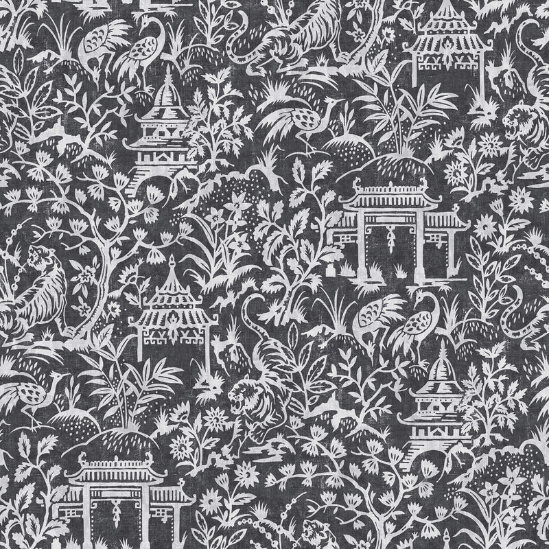 media image for sample garden toile black wallpaper from the secret garden collection by galerie wallcoverings 1 277