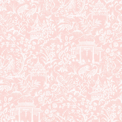 product image of Garden Toile Pink Wallpaper from the Secret Garden Collection by Galerie Wallcoverings 542