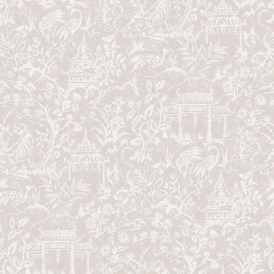 product image of sample garden toile taupe wallpaper from the secret garden collection by galerie wallcoverings 1 518