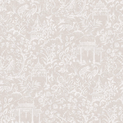 product image of sample garden toile taupe wallpaper from the secret garden collection by galerie wallcoverings 1 518