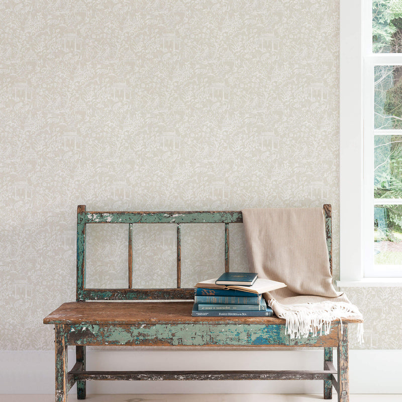 media image for Garden Toile Taupe Wallpaper from the Secret Garden Collection by Galerie Wallcoverings 23