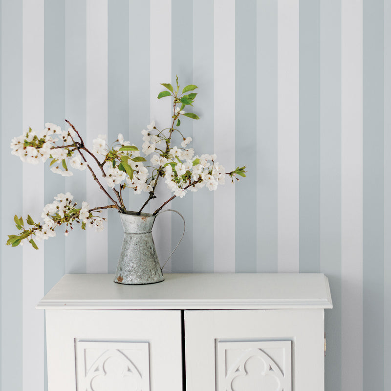 media image for Secret Stripe Duck Egg Wallpaper from the Secret Garden Collection by Galerie Wallcoverings 245