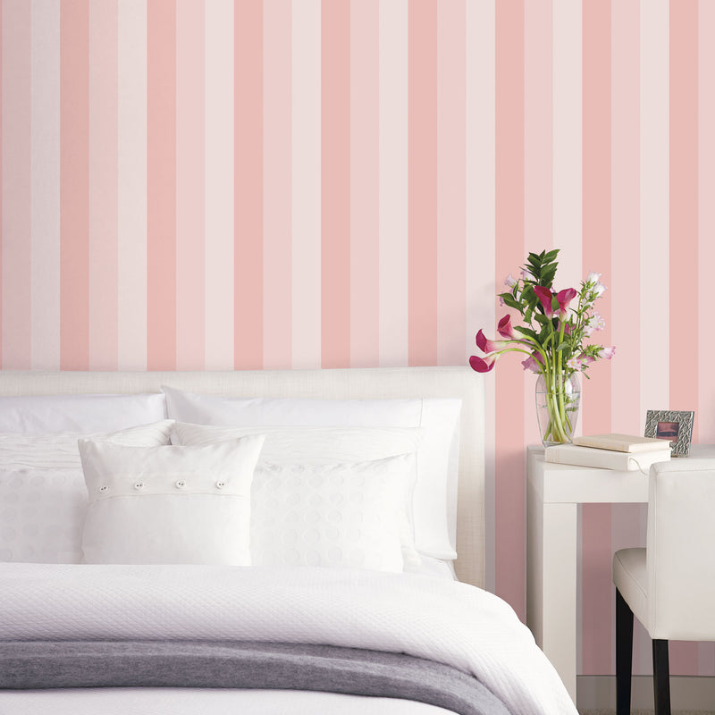 media image for Secret Stripe Pink Wallpaper from the Secret Garden Collection by Galerie Wallcoverings 21