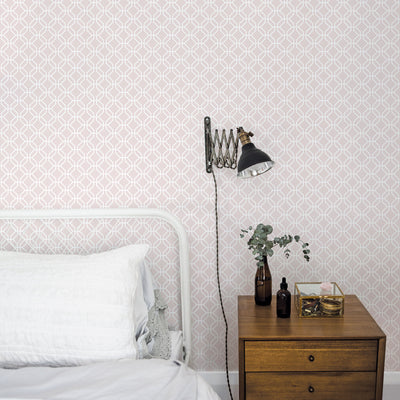 product image for Trellis Negative Dusty Pink Wallpaper from the Secret Garden Collection by Galerie Wallcoverings 84