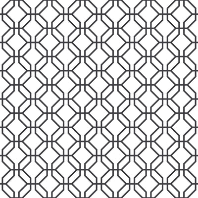 product image of Trellis Positive Black Wallpaper from the Secret Garden Collection by Galerie Wallcoverings 539