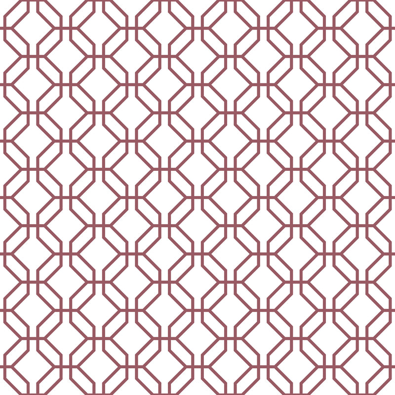 media image for Trellis Positive Cranberry Wallpaper from the Secret Garden Collection by Galerie Wallcoverings 251