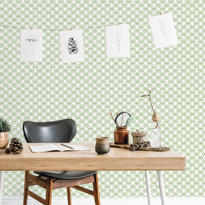 product image for Trellis Positive Fresh Green Wallpaper from the Secret Garden Collection by Galerie Wallcoverings 19