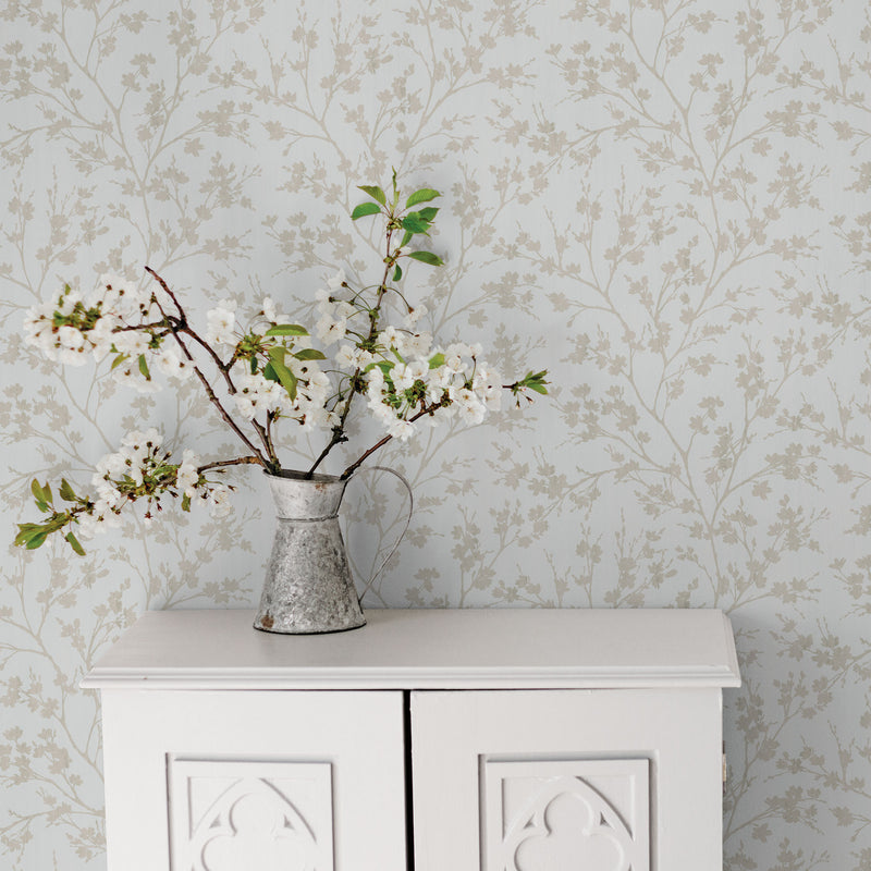 media image for Wispy Branches Beige Wallpaper from the Secret Garden Collection by Galerie Wallcoverings 273