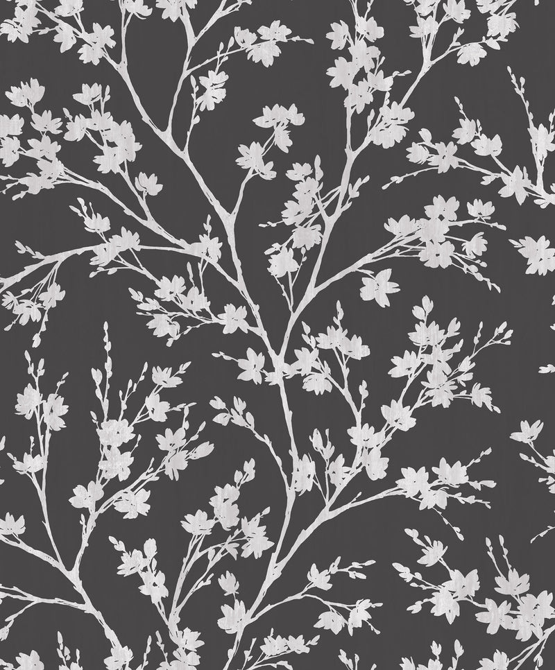 media image for sample wispy branches black wallpaper from the secret garden collection by galerie wallcoverings 1 214