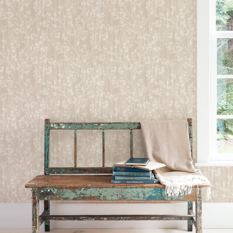 media image for Wispy Branches Taupe Wallpaper from the Secret Garden Collection by Galerie Wallcoverings 291