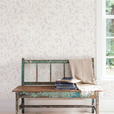 product image for Wispy Branches White Wallpaper from the Secret Garden Collection by Galerie Wallcoverings 61
