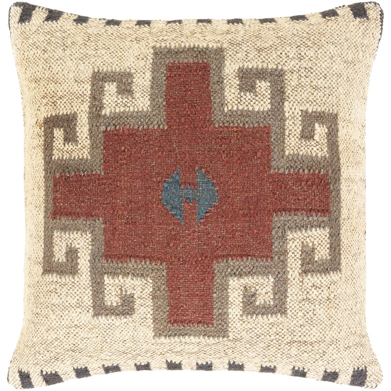 media image for Gada GAD-002 Hand Woven Pillow in Beige & Rust by Surya 291