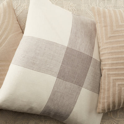 product image for Pembroke Stripes Pillow in White & Gray 71