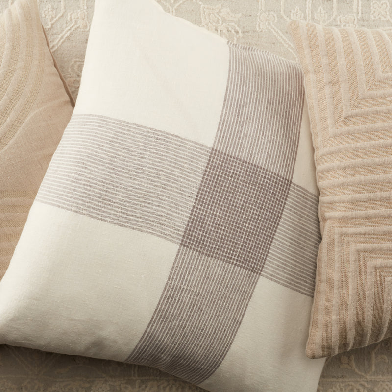media image for Pembroke Stripes Pillow in White & Gray 233