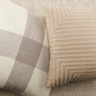 product image for Neutra Geometric Pillow in Light Taupe 56