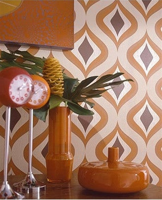 product image of Trippy Orange Wallpaper design by Graham and Brown 534