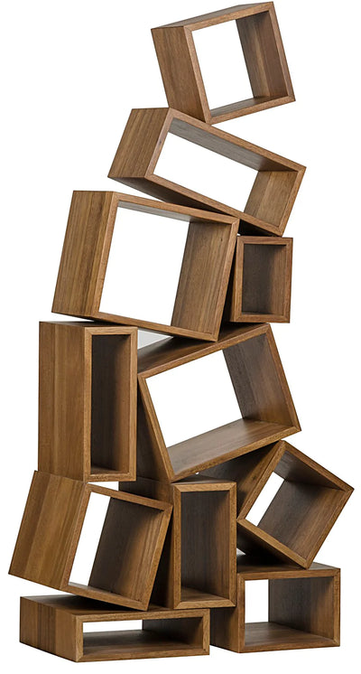 product image of cubist bookcase in dark walnut design by noir 1 591