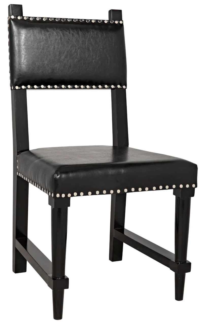 media image for kerouac chair in distressed black design by noir 1 275