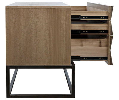 product image for draco sideboard w metal stand washed walnut design by noir 3 93