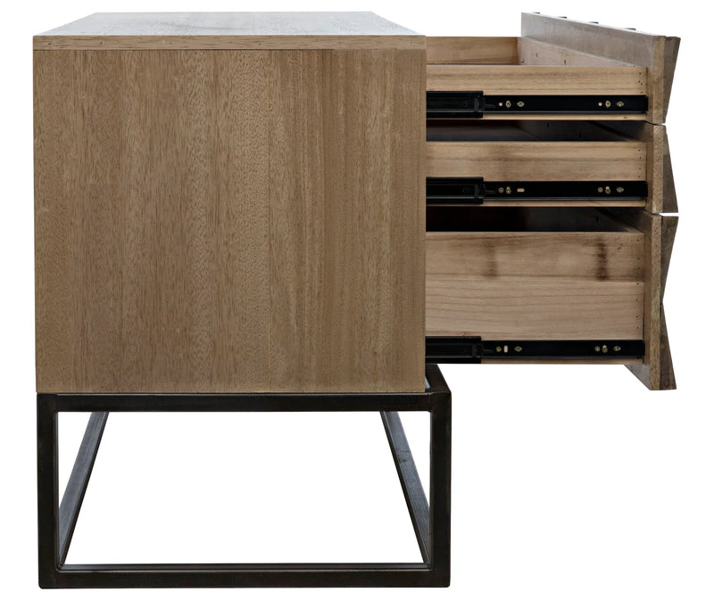 media image for draco sideboard w metal stand washed walnut design by noir 3 285