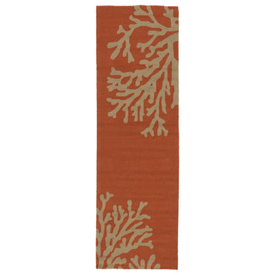 product image for Bough Out Indoor/ Outdoor Floral Orange & Taupe Area Rug 35