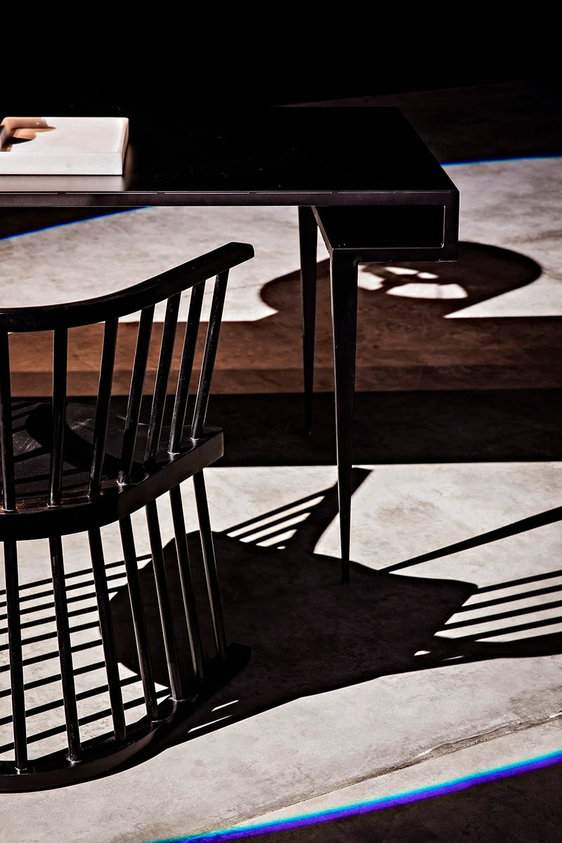 media image for stiletto desk in black metal design by noir 4 220