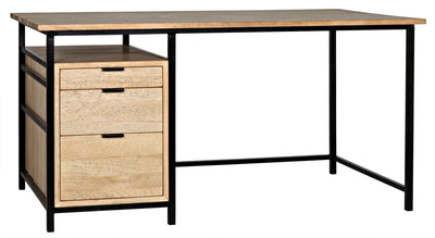 product image of nabucco desk in bleached walnut metal design by noir 1 577