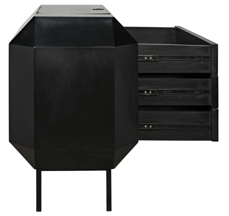 media image for rhiana dresser in hand rubbed black design by noir 8 296