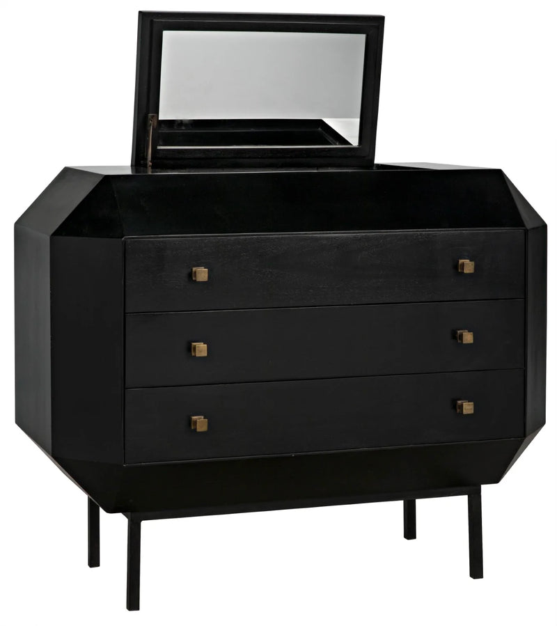 media image for rhiana dresser in hand rubbed black design by noir 5 231