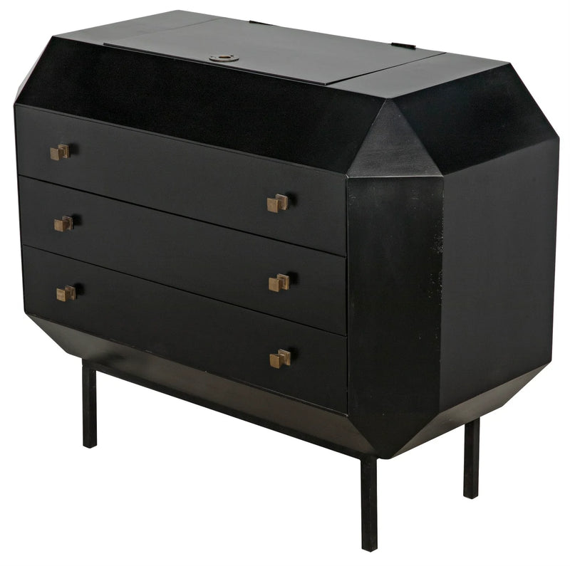 media image for rhiana dresser in hand rubbed black design by noir 6 269