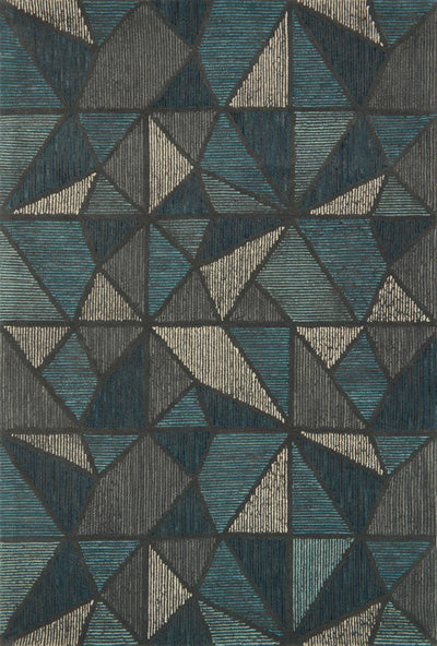 product image of Gemology Hand Tufted Teal/Grey Rug 1 534