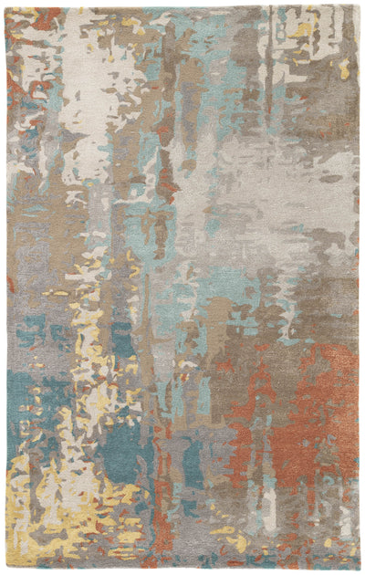 product image of Matcha Abstract Rug in Lead Gray & Charcoal Gray design by Jaipur Living 56