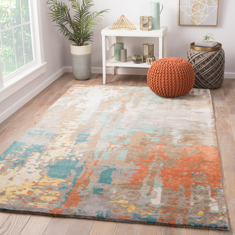 media image for Matcha Abstract Rug in Lead Gray & Charcoal Gray design by Jaipur Living 243