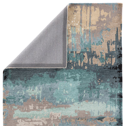 product image for benna abstract rug in mood indigo green milieu design by jaipur 3 95
