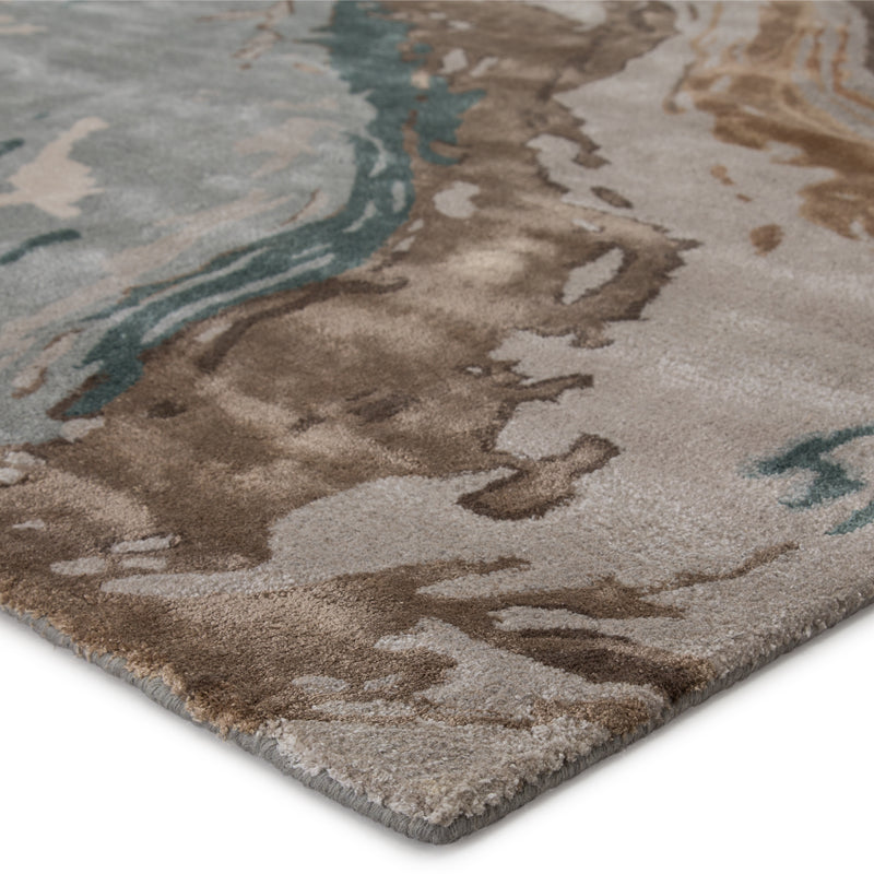 media image for Conley Handmade Abstract Teal/ Light Gray Rug by Jaipur Living 293