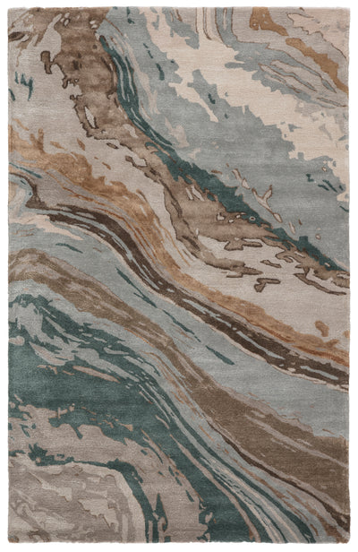 product image for Conley Handmade Abstract Teal/ Light Gray Rug by Jaipur Living 9