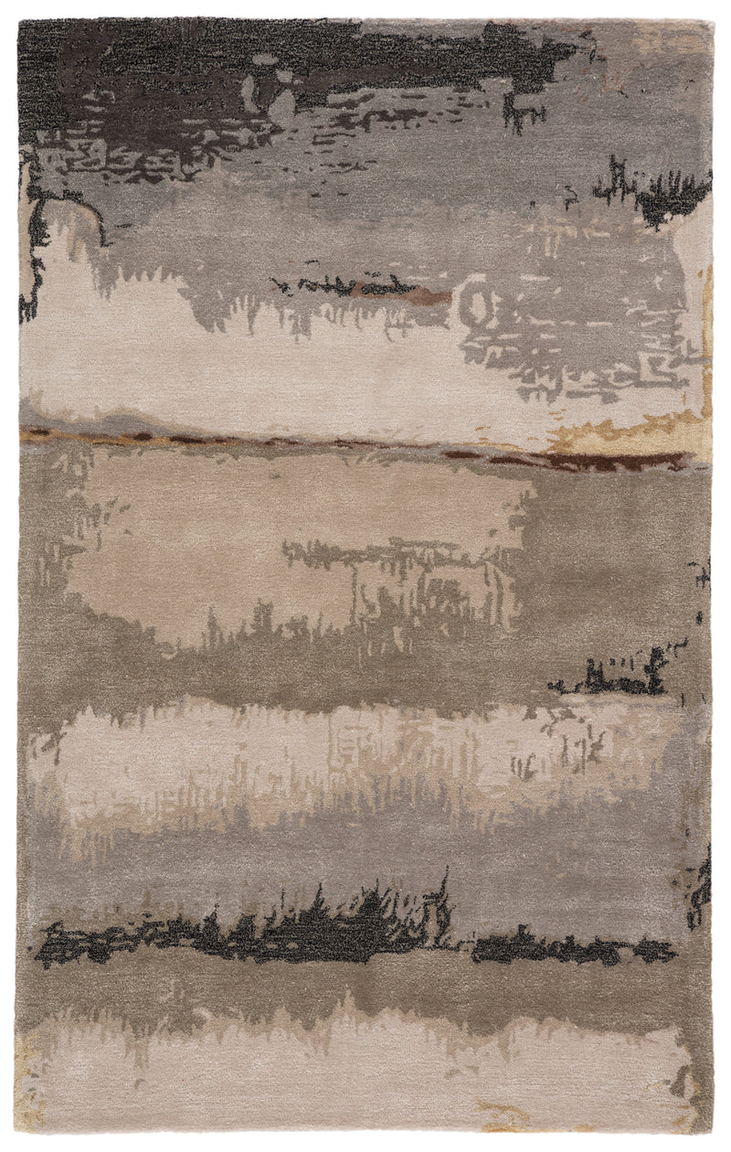 media image for Juna Handmade Abstract Black/ Taupe Rug by Jaipur Living 254