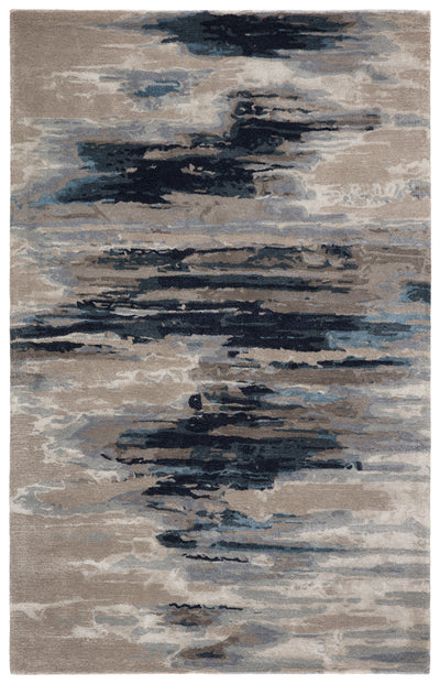 product image of Ryenn Handmade Abstract Dark Blue/ Gray Rug by Jaipur Living 551