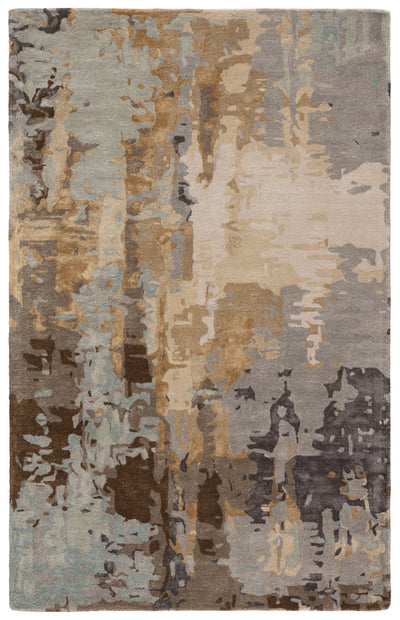 product image for Matcha Handmade Abstract Gray/ Gold Rug by Jaipur Living 63