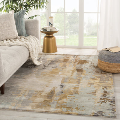 product image for Matcha Handmade Abstract Gray/ Gold Rug by Jaipur Living 4