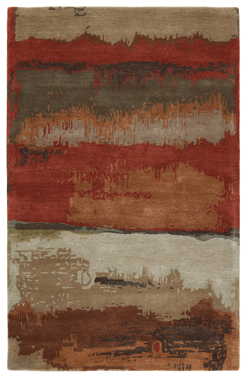 media image for Genesis Juna Hand Tufted Red & Brown Rug 1 255
