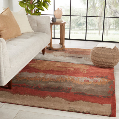 product image for Genesis Juna Hand Tufted Red & Brown Rug 5 91
