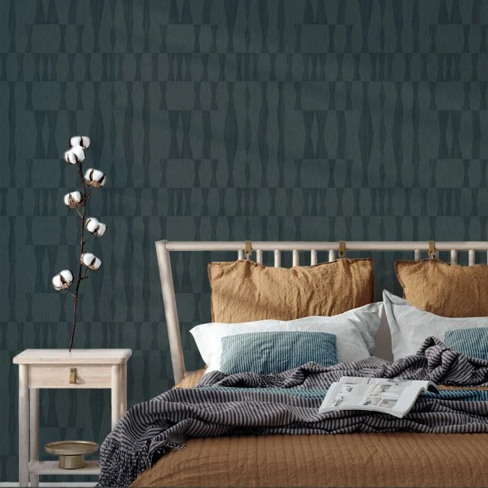 media image for Grasscloth Geo Seagrass Self-Adhesive Wallpaper from the Wilds Collection by Tempaper 269